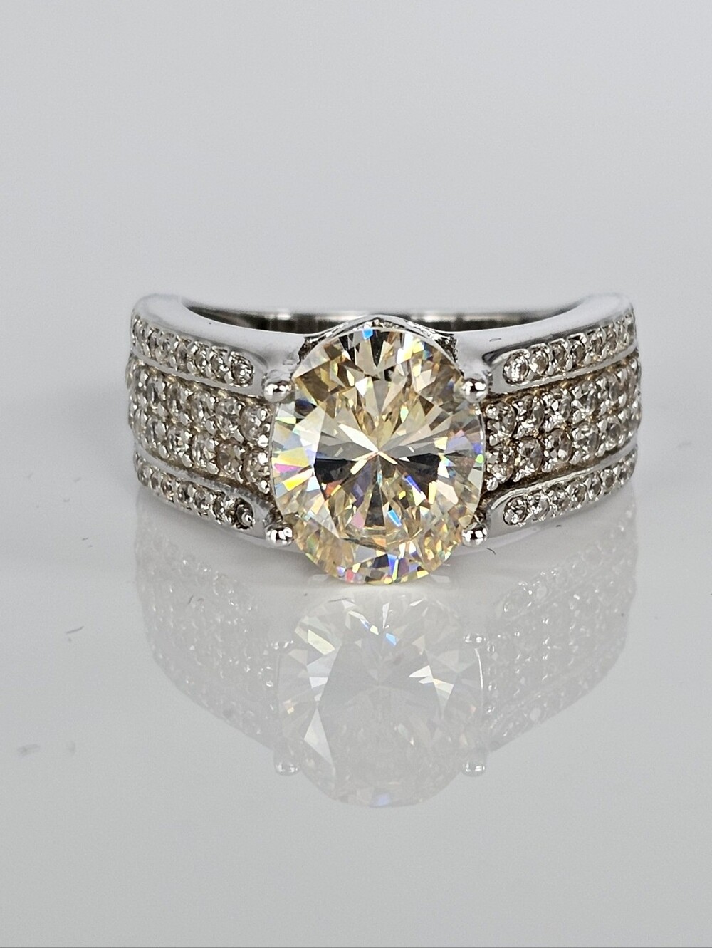 Rare Strontium Titanate & Zircon Ring Sterling Silver Size 6!